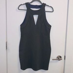 Textured mini sleeveless dress